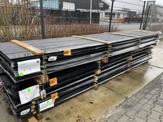 Ca. 50x Douglas veer en groef (zwart gecoat 2x), 18x185mm, lengte 400c